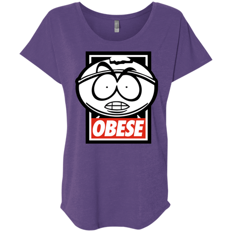 T-Shirts Purple Rush / X-Small Obese Triblend Dolman Sleeve