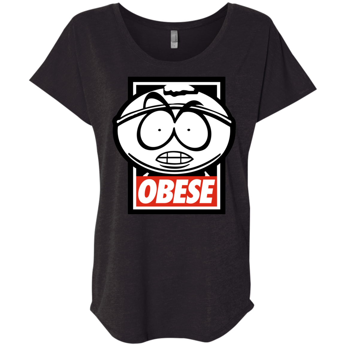 T-Shirts Vintage Black / X-Small Obese Triblend Dolman Sleeve