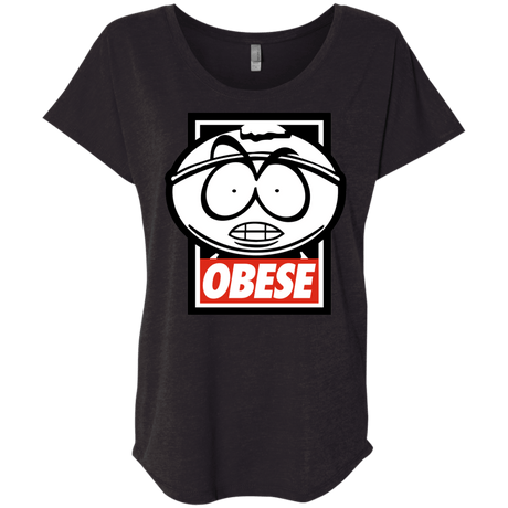 T-Shirts Vintage Black / X-Small Obese Triblend Dolman Sleeve