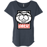 T-Shirts Vintage Navy / X-Small Obese Triblend Dolman Sleeve