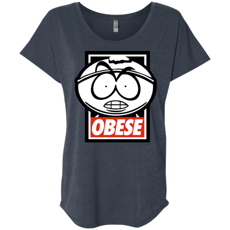 T-Shirts Vintage Navy / X-Small Obese Triblend Dolman Sleeve