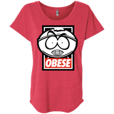 T-Shirts Vintage Red / X-Small Obese Triblend Dolman Sleeve