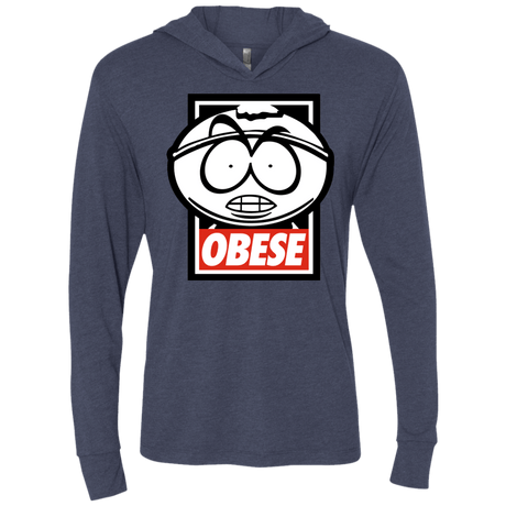 T-Shirts Vintage Navy / X-Small Obese Triblend Long Sleeve Hoodie Tee