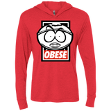 T-Shirts Vintage Red / X-Small Obese Triblend Long Sleeve Hoodie Tee