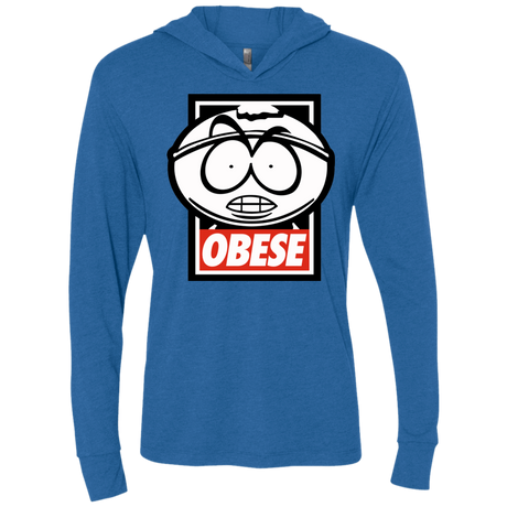 T-Shirts Vintage Royal / X-Small Obese Triblend Long Sleeve Hoodie Tee