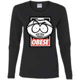 T-Shirts Black / S Obese Women's Long Sleeve T-Shirt