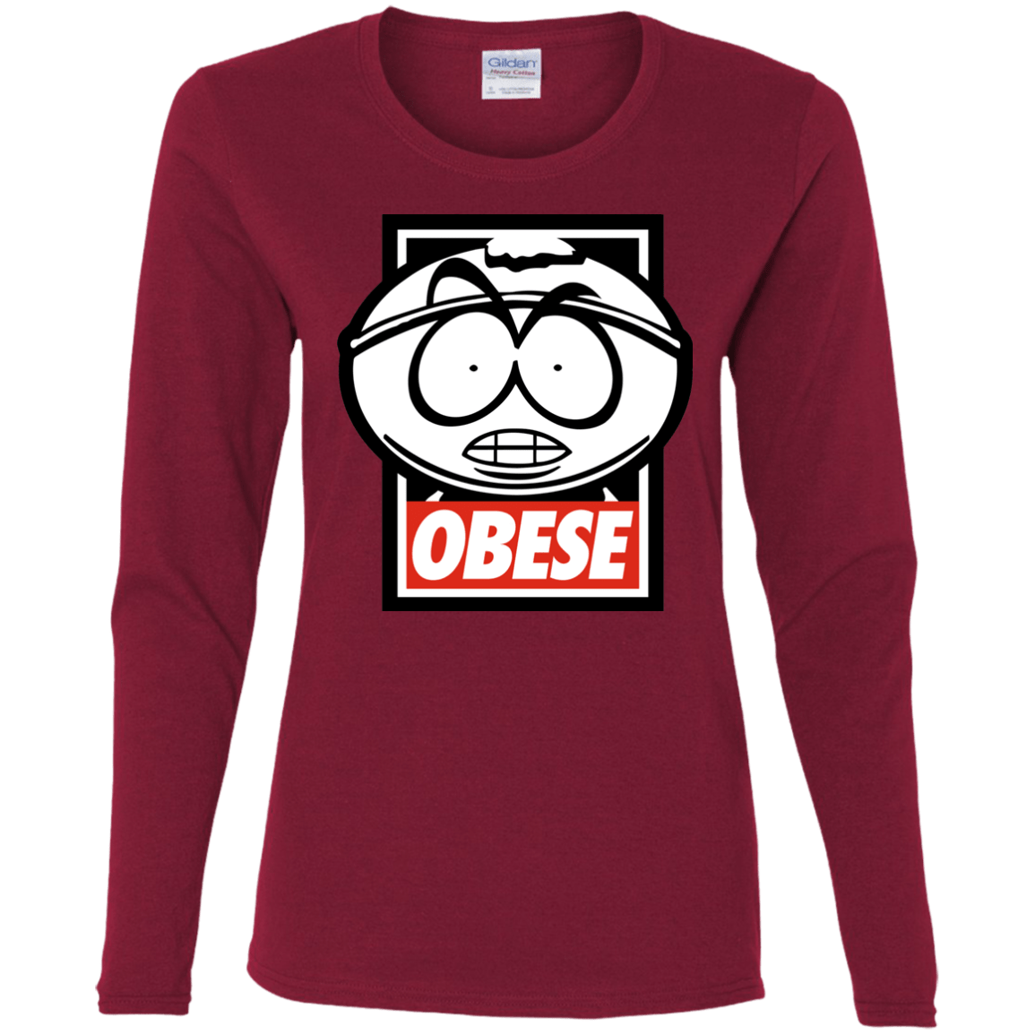 T-Shirts Cardinal / S Obese Women's Long Sleeve T-Shirt