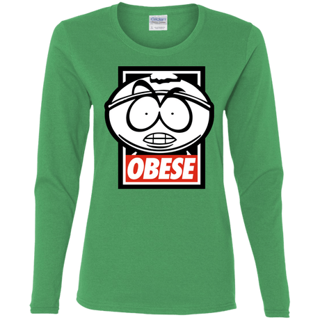 T-Shirts Irish Green / S Obese Women's Long Sleeve T-Shirt