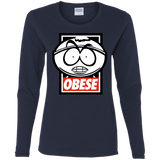 T-Shirts Navy / S Obese Women's Long Sleeve T-Shirt