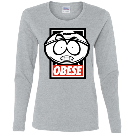 T-Shirts Sport Grey / S Obese Women's Long Sleeve T-Shirt