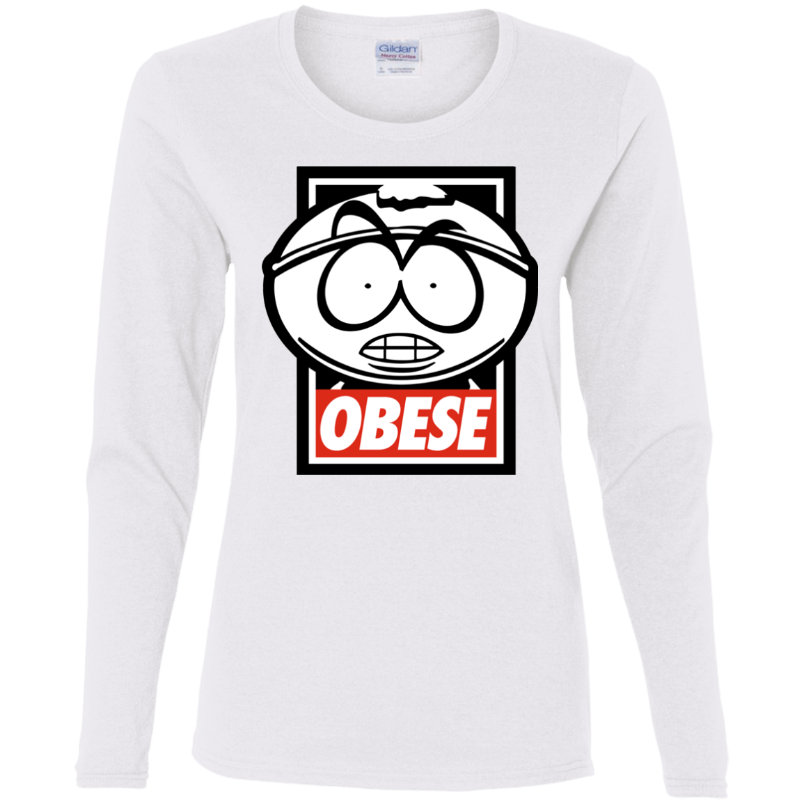 T-Shirts White / S Obese Women's Long Sleeve T-Shirt