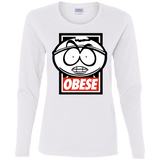 T-Shirts White / S Obese Women's Long Sleeve T-Shirt