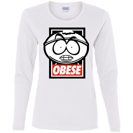 T-Shirts White / S Obese Women's Long Sleeve T-Shirt