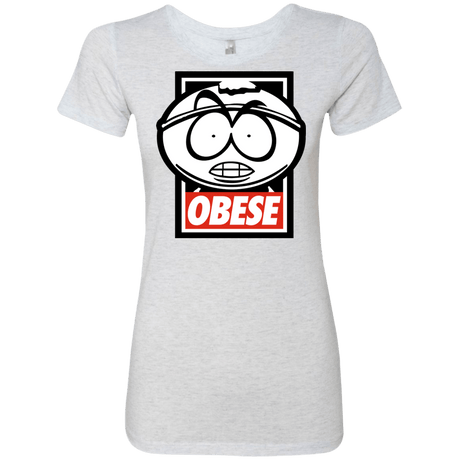 T-Shirts Heather White / S Obese Women's Triblend T-Shirt