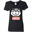 T-Shirts Black / S Obese Women's V-Neck T-Shirt