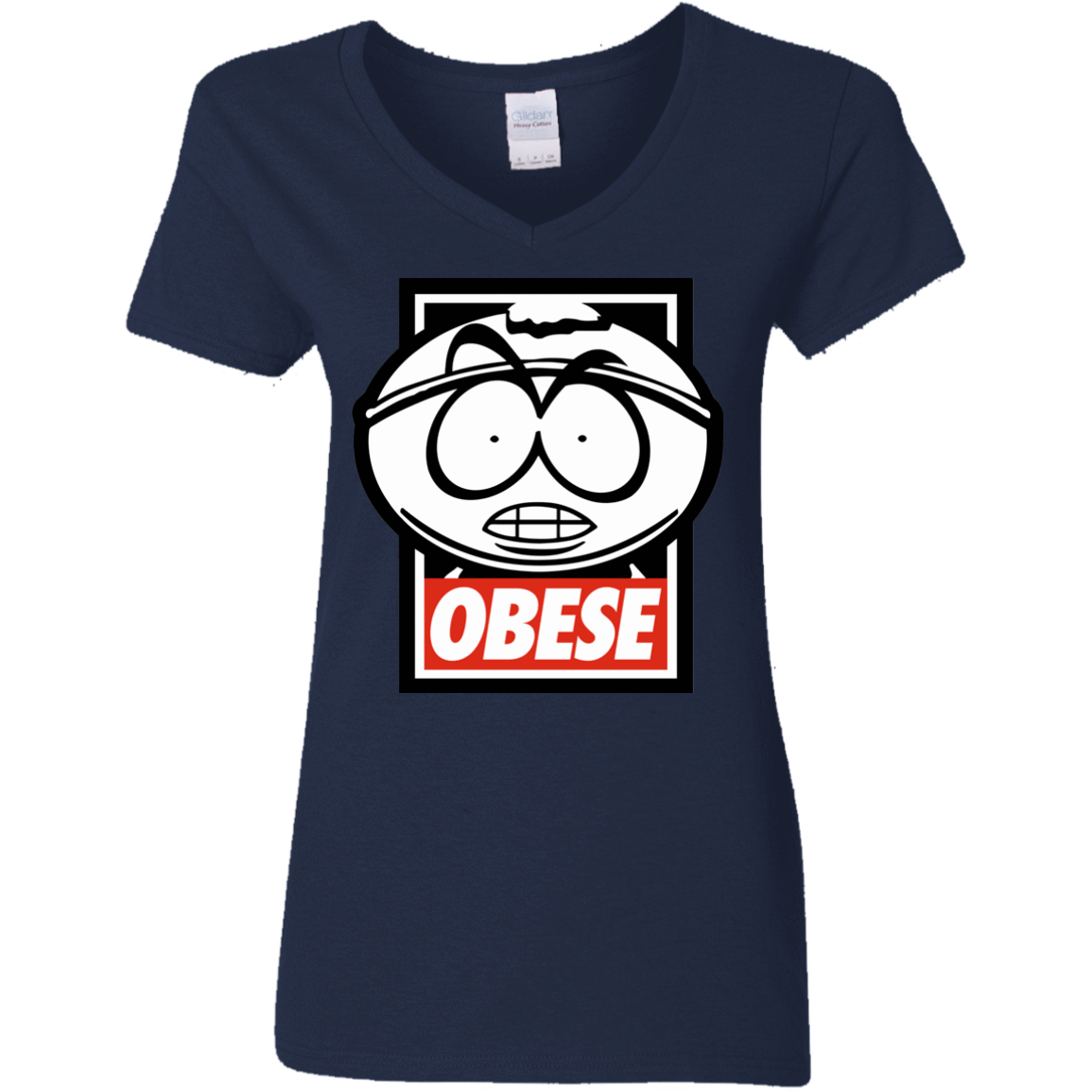 T-Shirts Navy / S Obese Women's V-Neck T-Shirt