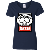 T-Shirts Navy / S Obese Women's V-Neck T-Shirt