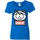 T-Shirts Royal / S Obese Women's V-Neck T-Shirt