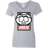 T-Shirts Sport Grey / S Obese Women's V-Neck T-Shirt