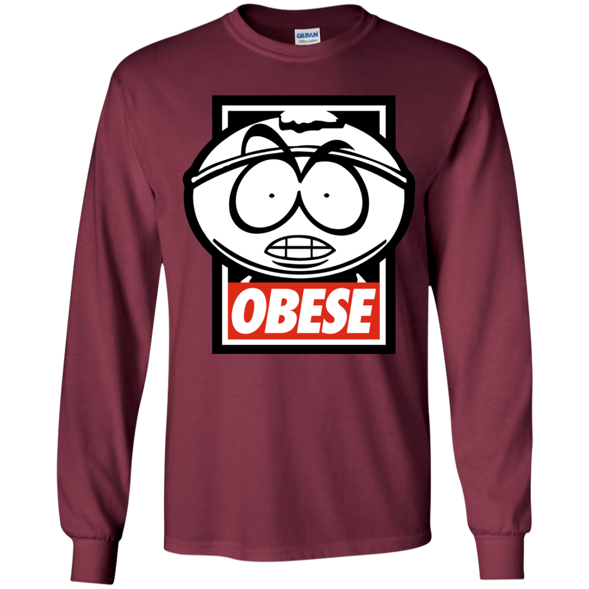 T-Shirts Maroon / YS Obese Youth Long Sleeve T-Shirt