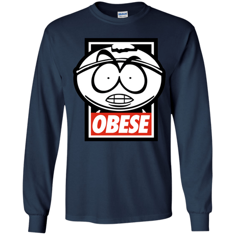 T-Shirts Navy / YS Obese Youth Long Sleeve T-Shirt