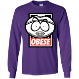 T-Shirts Purple / YS Obese Youth Long Sleeve T-Shirt