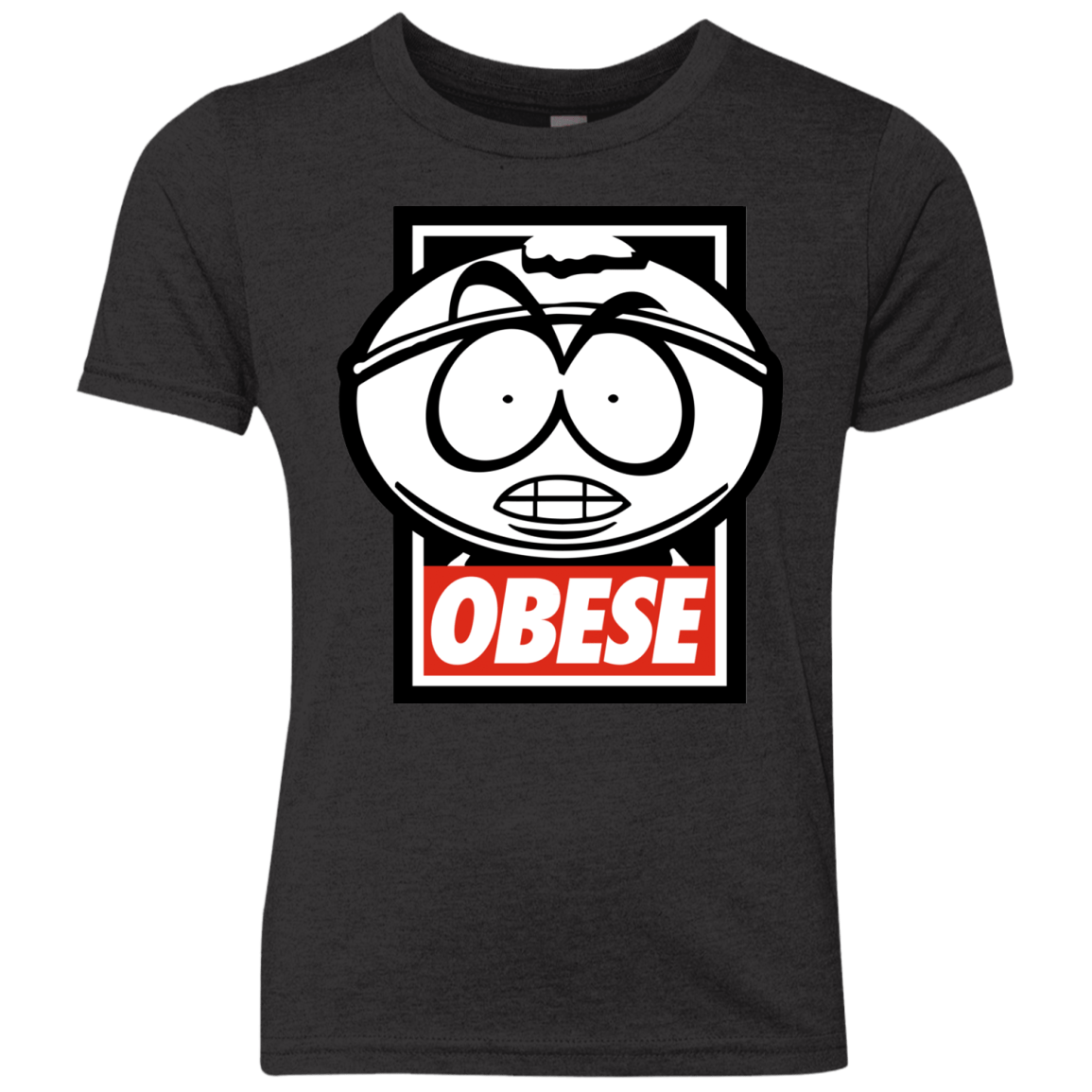 T-Shirts Vintage Black / YXS Obese Youth Triblend T-Shirt