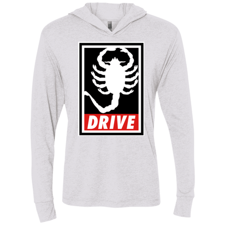 T-Shirts Heather White / X-Small Obey and drive Triblend Long Sleeve Hoodie Tee