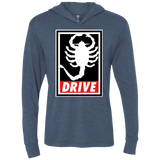 T-Shirts Indigo / X-Small Obey and drive Triblend Long Sleeve Hoodie Tee
