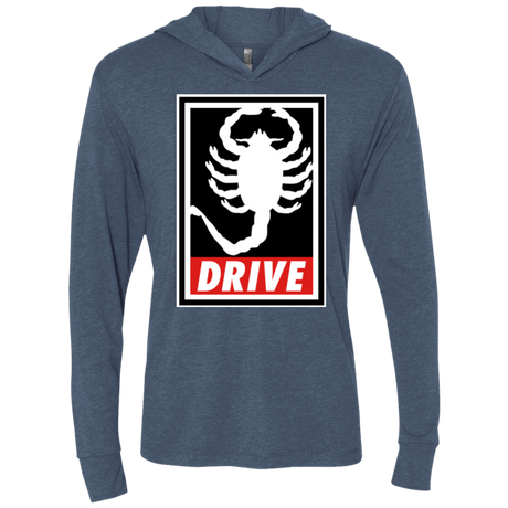 T-Shirts Indigo / X-Small Obey and drive Triblend Long Sleeve Hoodie Tee