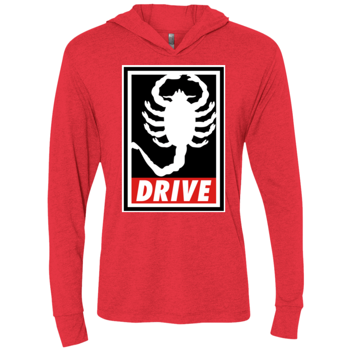 T-Shirts Vintage Red / X-Small Obey and drive Triblend Long Sleeve Hoodie Tee