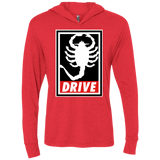 T-Shirts Vintage Red / X-Small Obey and drive Triblend Long Sleeve Hoodie Tee