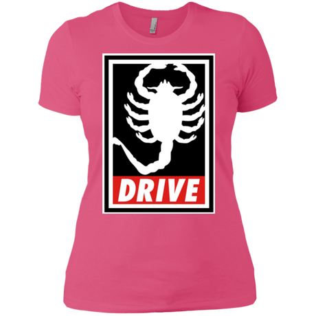 T-Shirts Hot Pink / X-Small Obey and drive Women's Premium T-Shirt