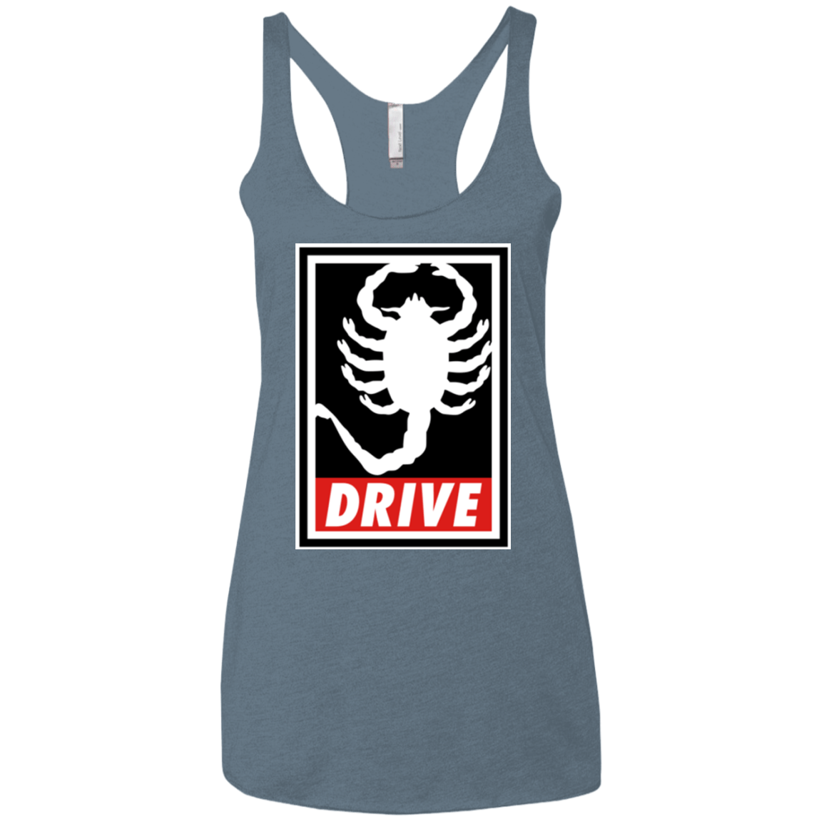 T-Shirts Indigo / X-Small Obey and drive Women's Triblend Racerback Tank