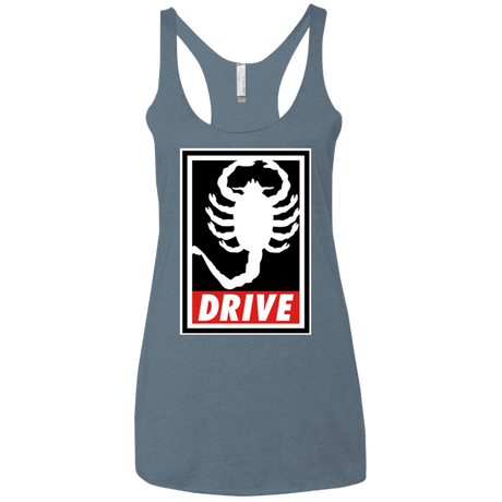 T-Shirts Indigo / X-Small Obey and drive Women's Triblend Racerback Tank