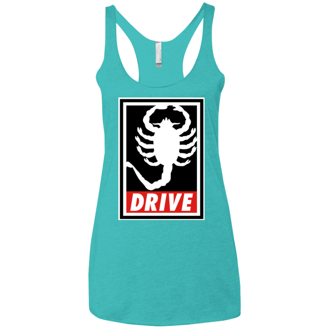 T-Shirts Tahiti Blue / X-Small Obey and drive Women's Triblend Racerback Tank