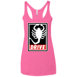 T-Shirts Vintage Pink / X-Small Obey and drive Women's Triblend Racerback Tank
