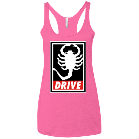 T-Shirts Vintage Pink / X-Small Obey and drive Women's Triblend Racerback Tank