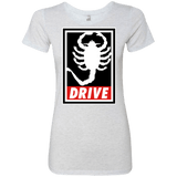 T-Shirts Heather White / Small Obey and drive Women's Triblend T-Shirt