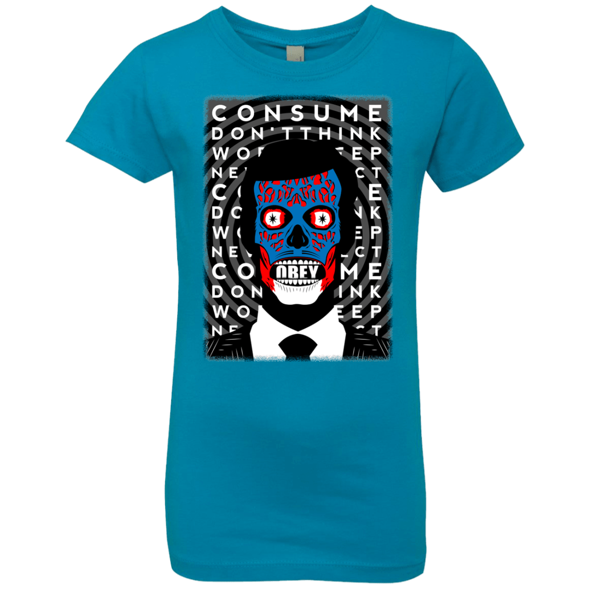 T-Shirts Turquoise / YXS OBEY Girls Premium T-Shirt