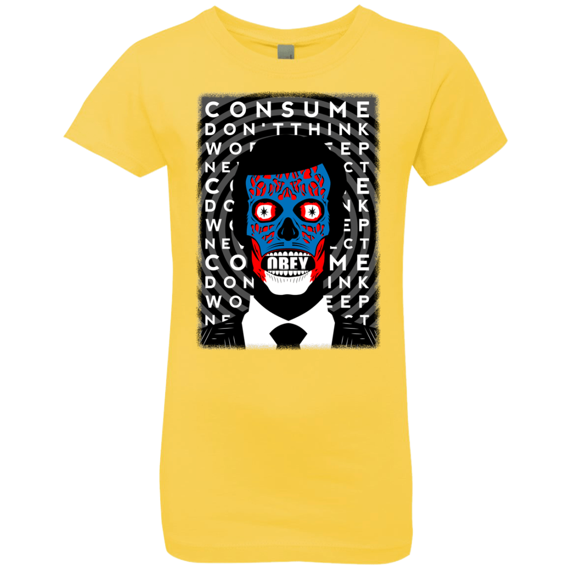 T-Shirts Vibrant Yellow / YXS OBEY Girls Premium T-Shirt