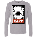 T-Shirts Heather Grey / Small Obey Karp Men's Premium Long Sleeve