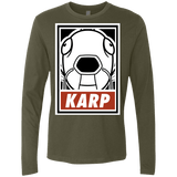 T-Shirts Military Green / Small Obey Karp Men's Premium Long Sleeve