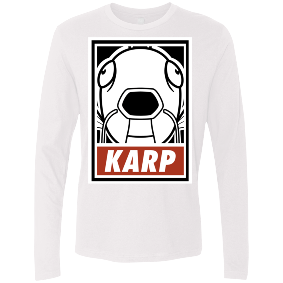 T-Shirts White / Small Obey Karp Men's Premium Long Sleeve