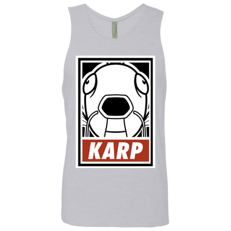 T-Shirts Heather Grey / Small Obey Karp Men's Premium Tank Top