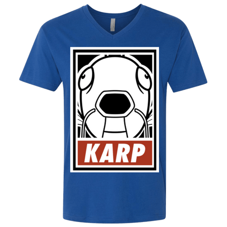 T-Shirts Royal / X-Small Obey Karp Men's Premium V-Neck