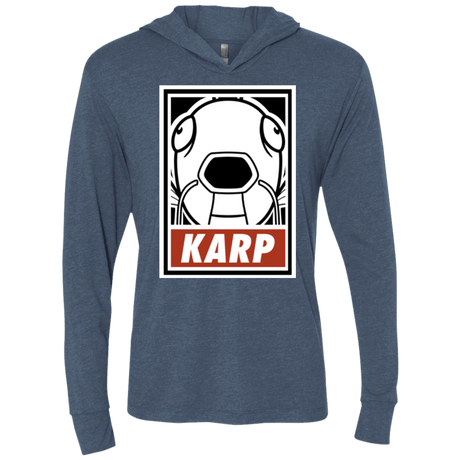 T-Shirts Indigo / X-Small Obey Karp Triblend Long Sleeve Hoodie Tee