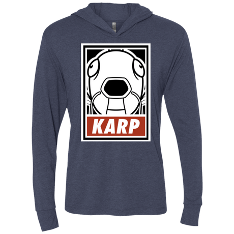 T-Shirts Vintage Navy / X-Small Obey Karp Triblend Long Sleeve Hoodie Tee