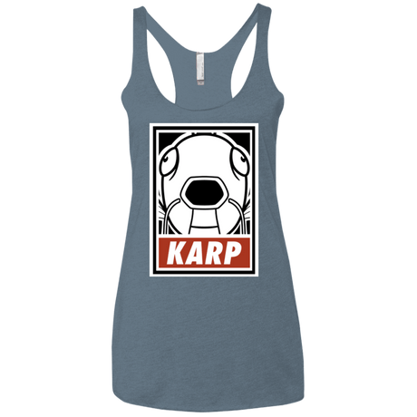 T-Shirts Indigo / X-Small Obey Karp Women's Triblend Racerback Tank