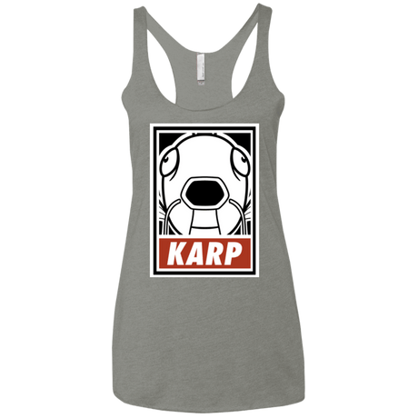 T-Shirts Venetian Grey / X-Small Obey Karp Women's Triblend Racerback Tank